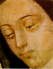 Cara de la virgen de Guadalupe, imagen que usaron los insurgnetes como banderas